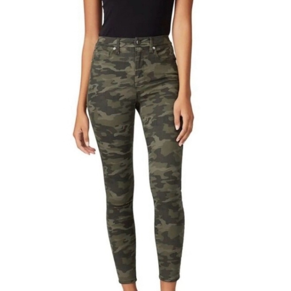 Good American Camouflage Skinny Jeans Green Camo Women’s 27